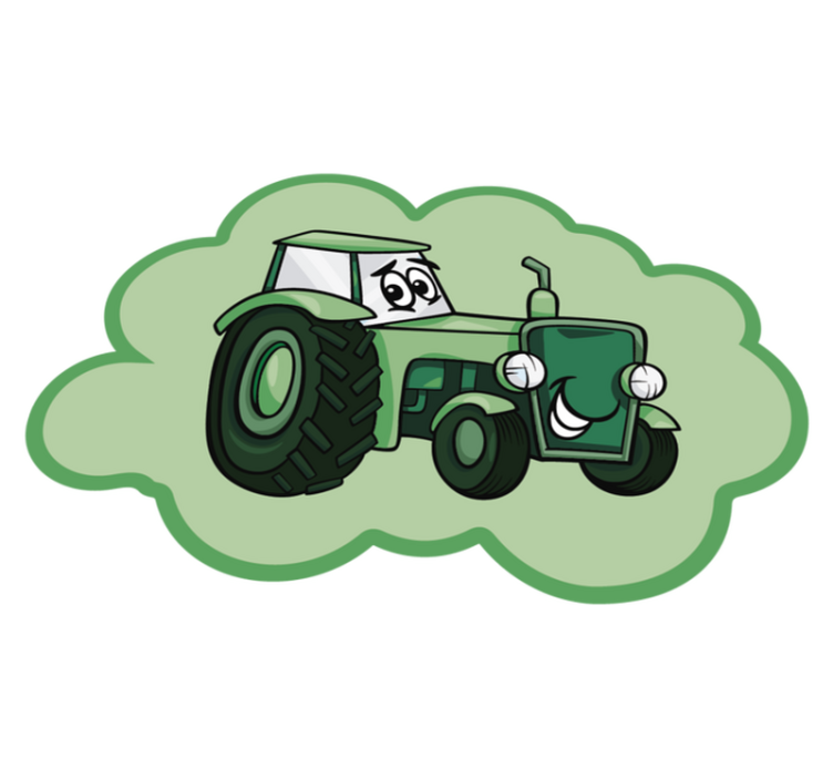Friendly Tractor playroom carpet - TenStickers
