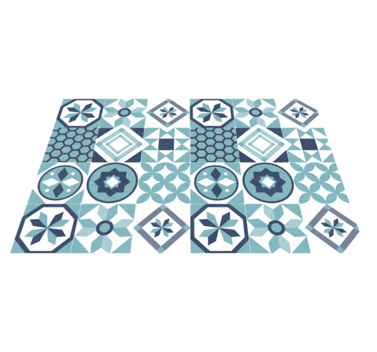 Mosaic Tile Inspiration mosaic vinyl rug - TenStickers