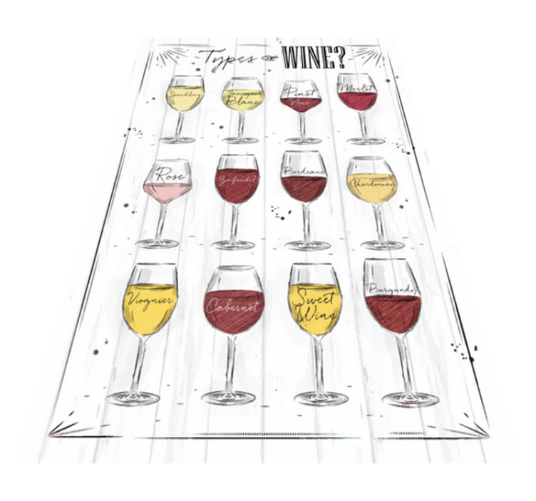 Wine Glass Guide custom rug - TenStickers