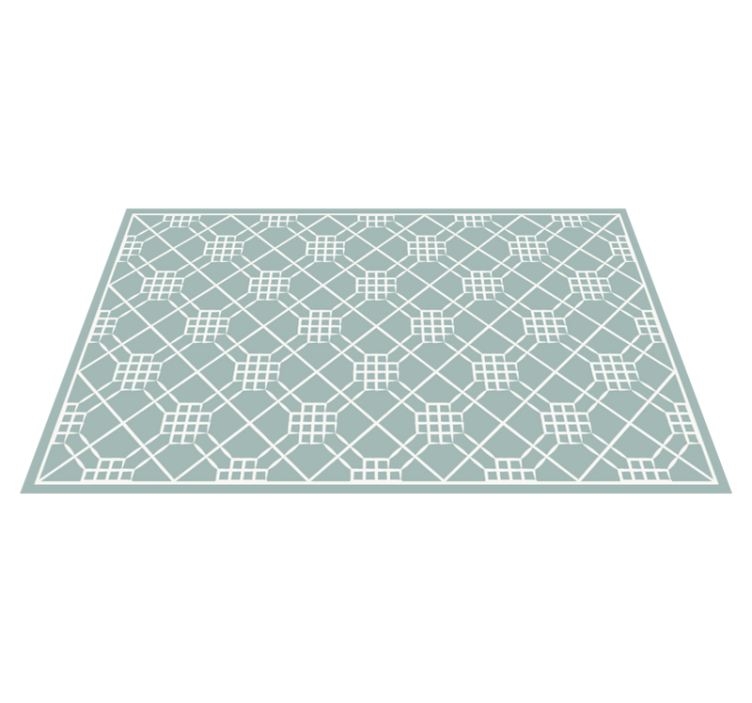 Geometric Tile Symmetry tile vinyl rug - TenStickers