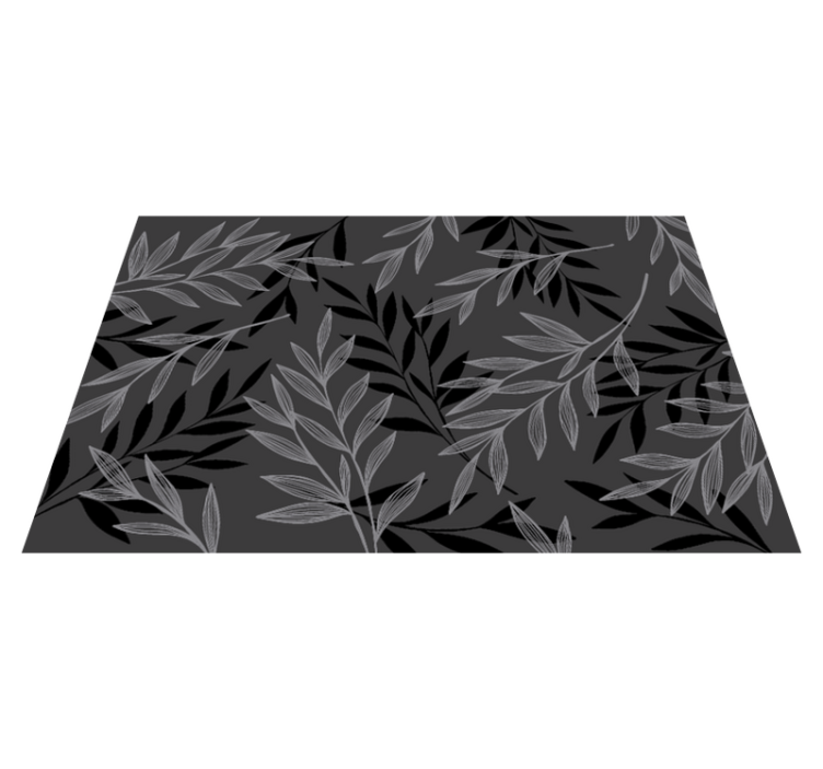 Delicate Leaves floral rug - TenStickers