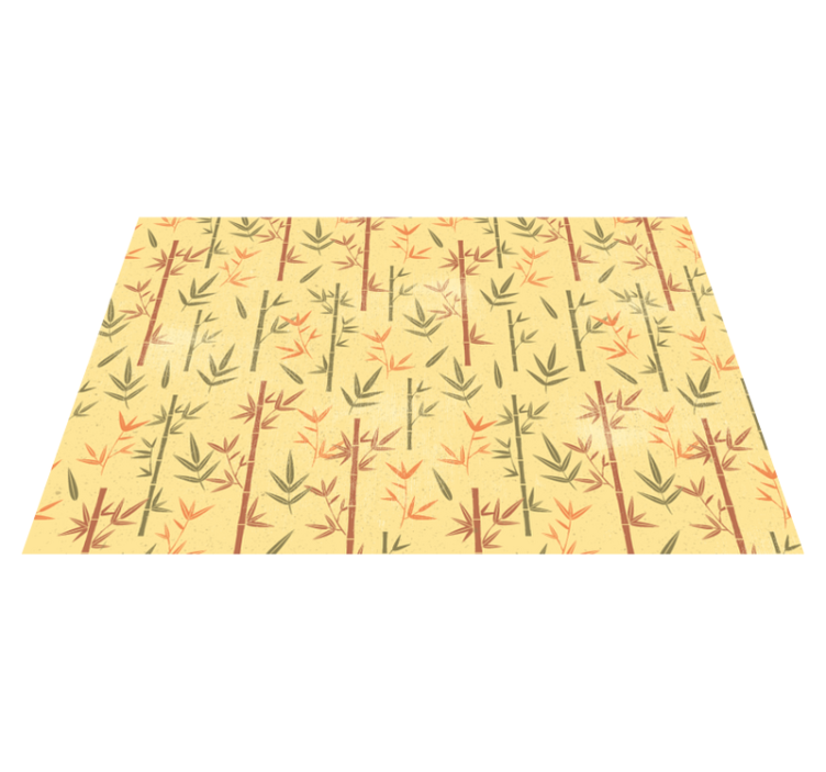 Botanical Bamboo floral vinyl rug - TenStickers