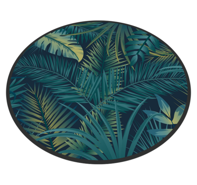 Tropical leaves vinyl rug - TenStickers
