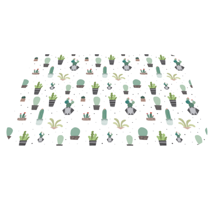 Cactus Pattern floral vinyl rug - TenStickers