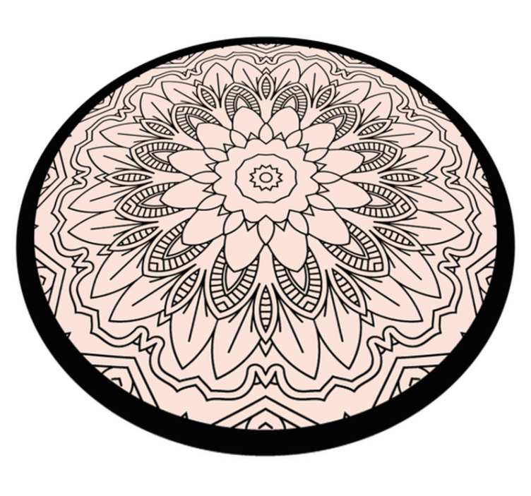 Mandala Simplicity mandala vinyl rug - TenStickers