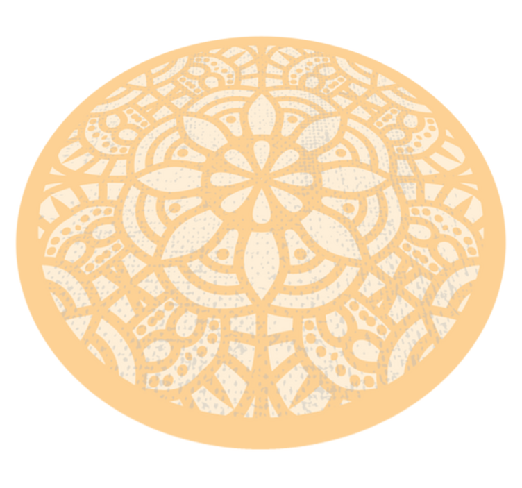 Mandala Motif Circle mandala vinyl rug - TenStickers