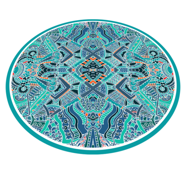 Mandala Circularity mandala vinyl rug - TenStickers