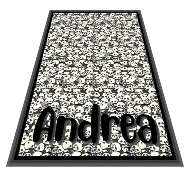 Personalized Pandas custom vinyl rug - TenStickers