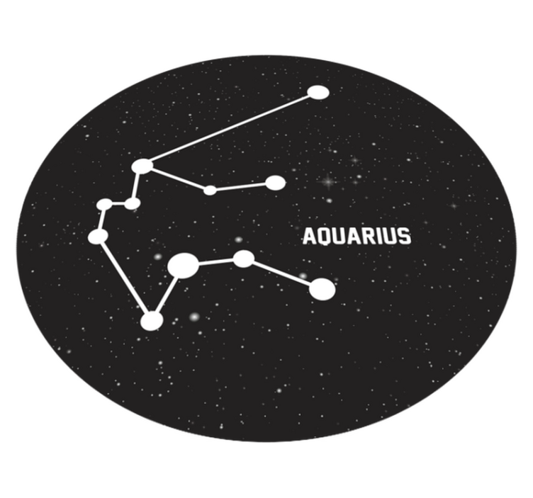 Aquarius Constellation star vinyl rug - TenStickers