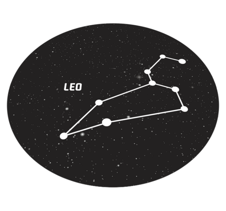 Zodiac sign Leo modern rug - TenStickers