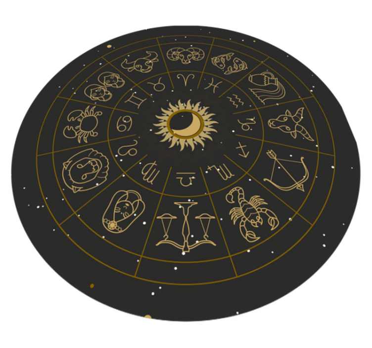 Zodiac Circle alphabet vinyl rug - TenStickers