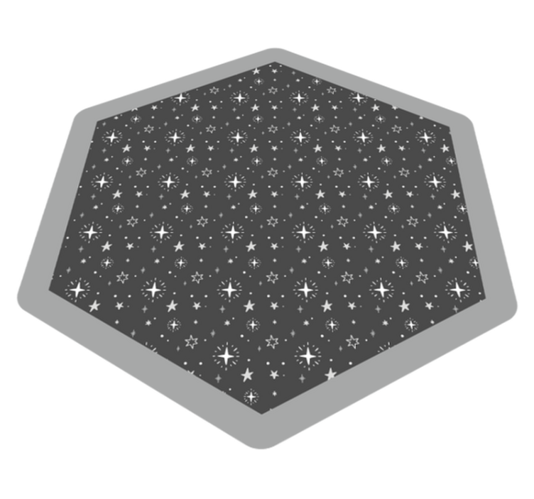 Celestial Pattern star vinyl rug - TenStickers