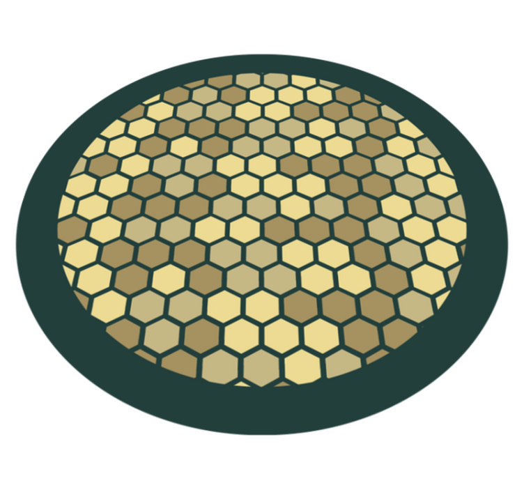 Geometric Honeycomb geometric vinyl rug - TenStickers