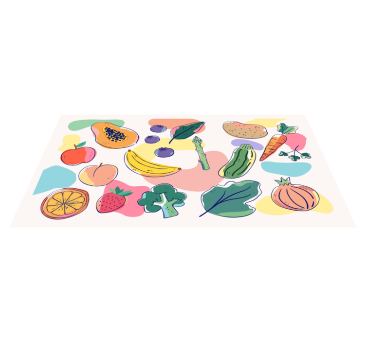 Colourful fruits.  kitchen floor tiles - TenStickers