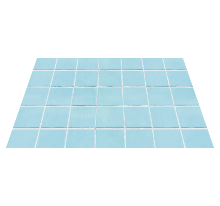 Azure Tile Simulation tile vinyl rug - TenStickers