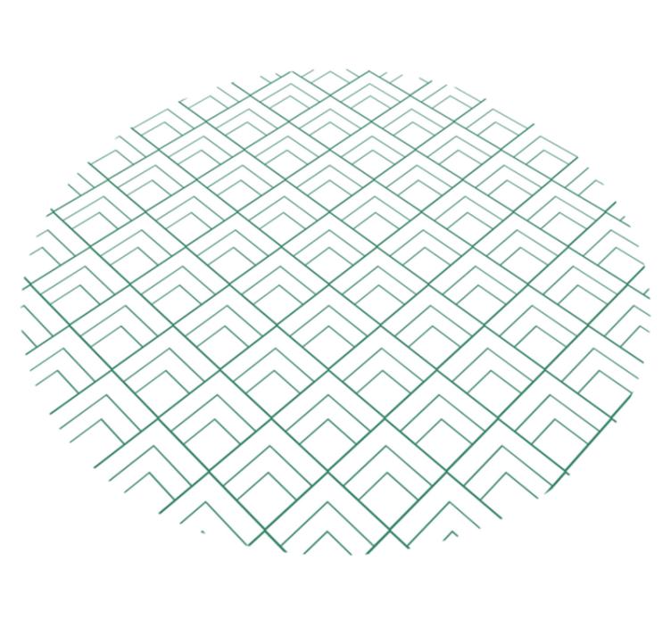 Geometric Lines Overlay geometric vinyl rug - TenStickers