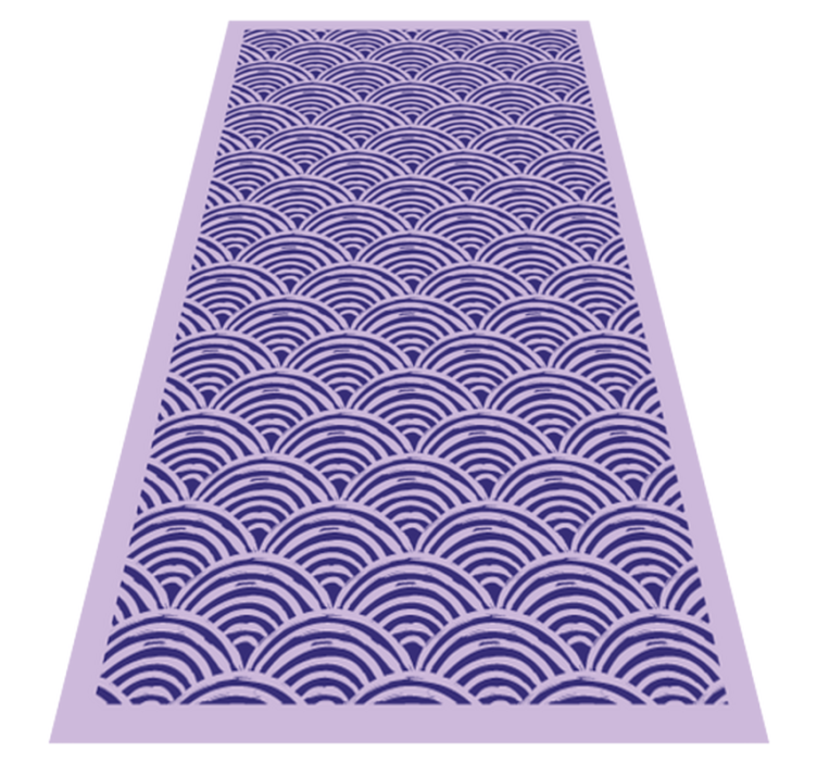 Japanese Wave pattern vintage rug - TenStickers