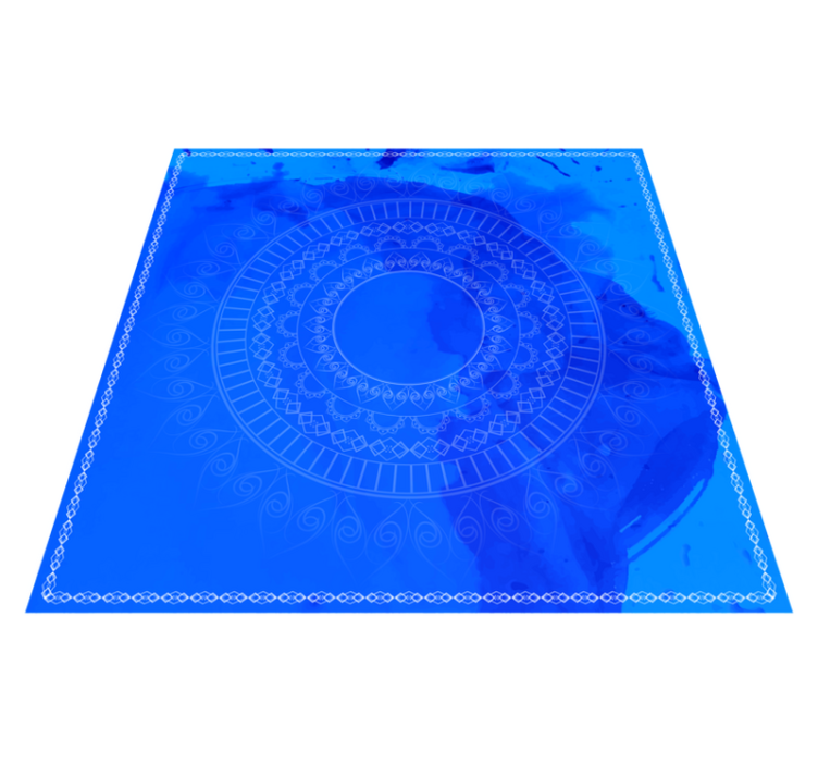 Mandala Meditation Circle mandala vinyl rug - TenStickers