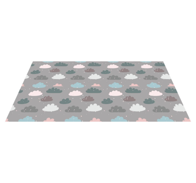 Cloudy Playtime nursery vinyl rug - TenStickers