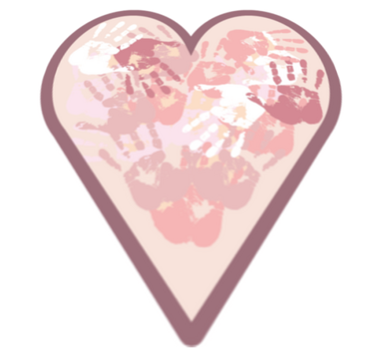 Personalized Heart custom vinyl rug - TenStickers