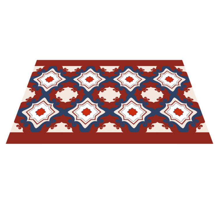 Red Vintage Tiles mosaic floor tiles - TenStickers