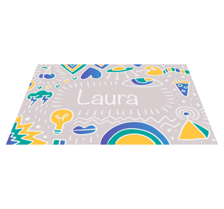 Personalized Playful Mat custom vinyl rug - TenStickers
