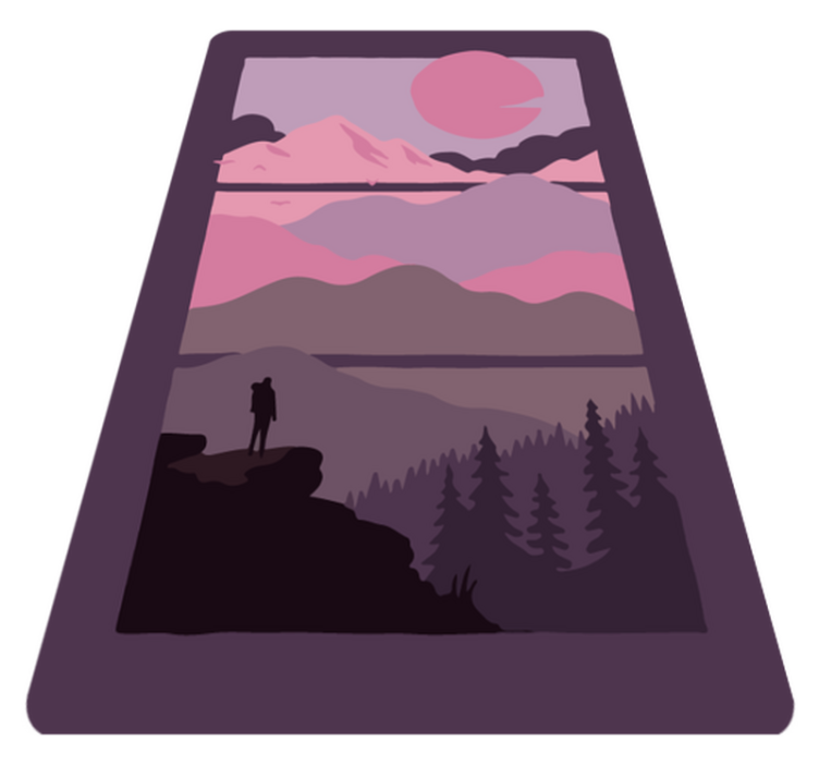 Silhouetted Wilderness nature vinyl rug - TenStickers