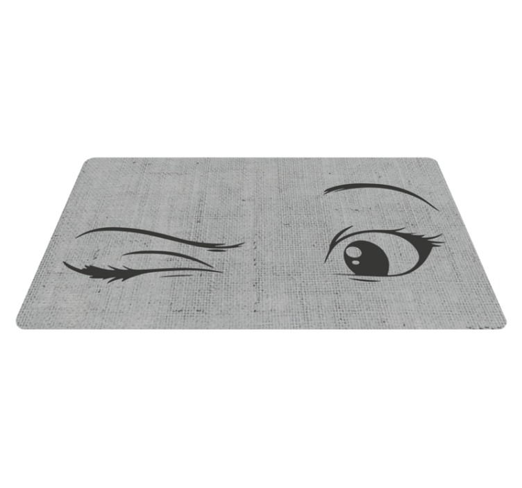Artistic Eyeliner Sketch teen vinyl rug - TenStickers