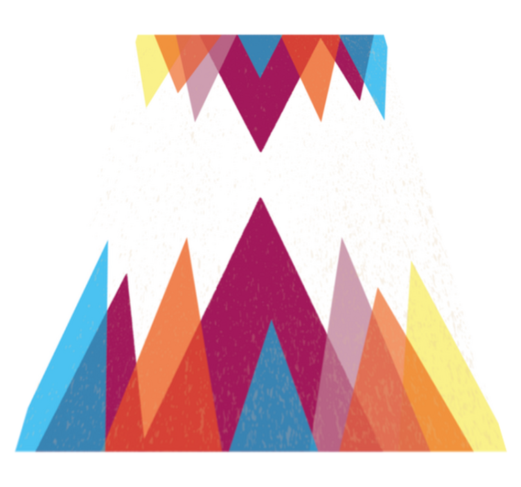 Colorful Triangles Arrangement geometric vinyl rug - TenStickers