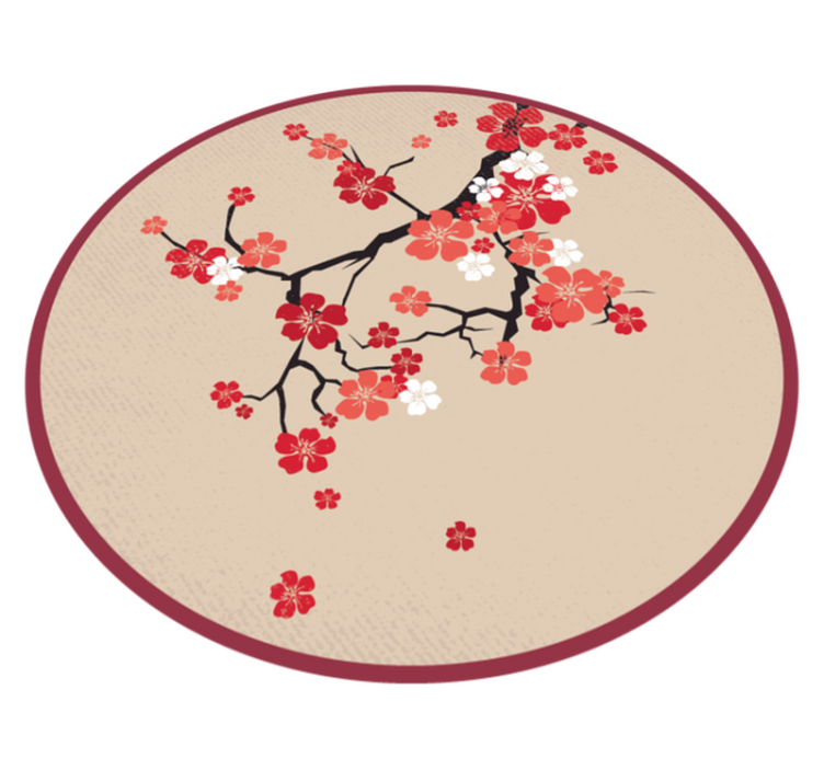 Blossoming Branches floral vinyl rug - TenStickers