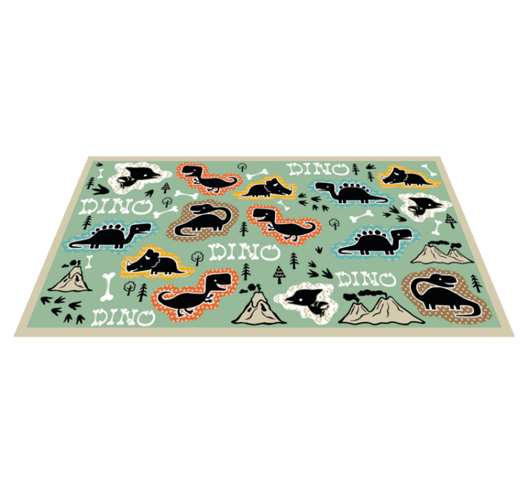 Dinosaur Playground kids vinyl rug - TenStickers