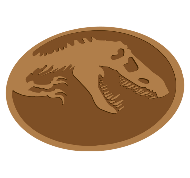 Dinosaur Fossil Depiction animal vinyl rug - TenStickers