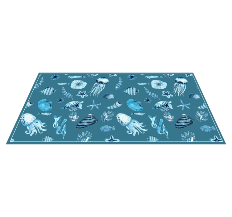 Sea life vinyl runner rug - TenStickers