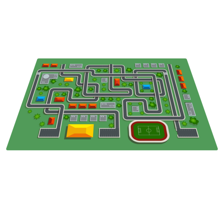 City Roadway Design road vinyl rug - TenStickers