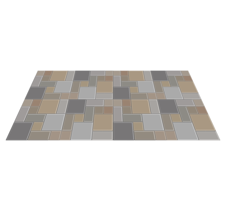 Geometric Tiling tile vinyl rug - TenStickers