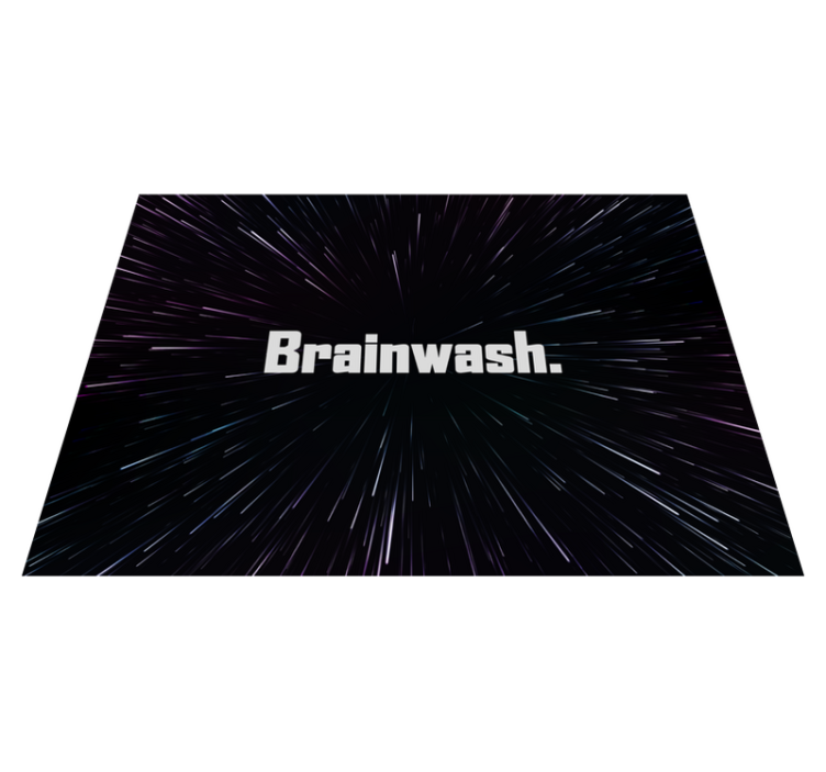 static brainwash custom rug - TenStickers