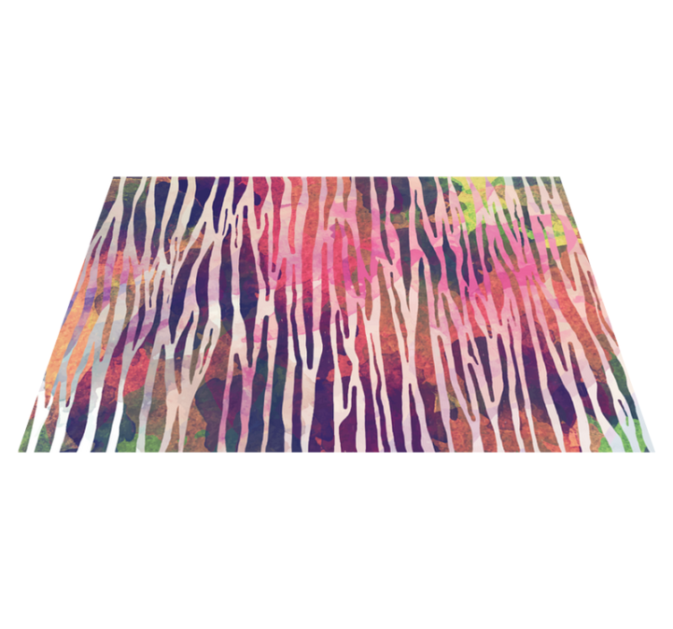 Abstract Zebra Texture animal print vinyl rug - TenStickers