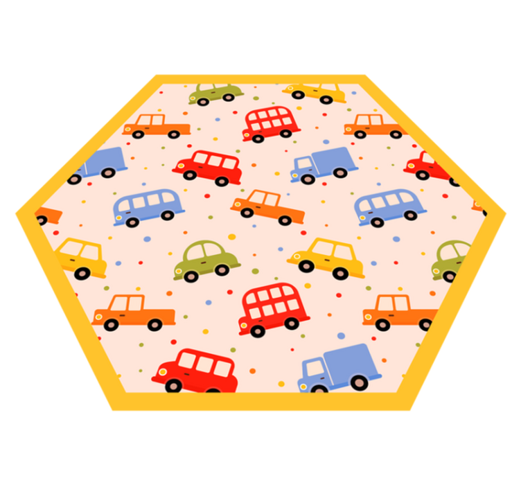 Playful Transportation kids vinyl rug - TenStickers