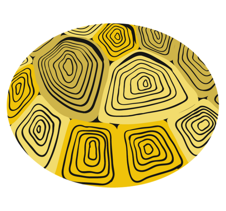 Concentric Abstraction geometric vinyl rug - TenStickers