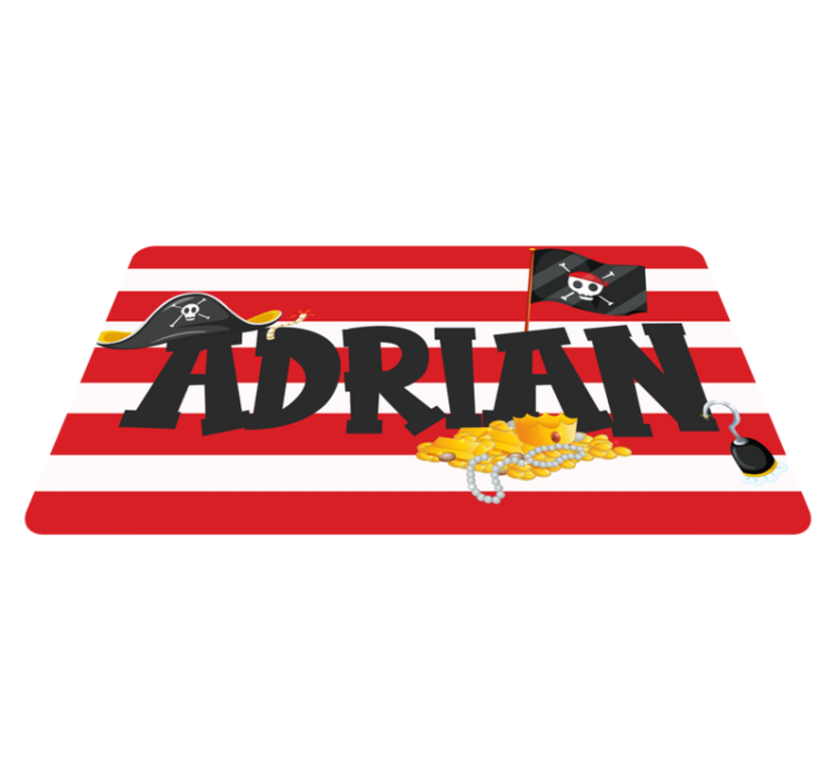 Pirate Treasure Theme custom vinyl rug - TenStickers