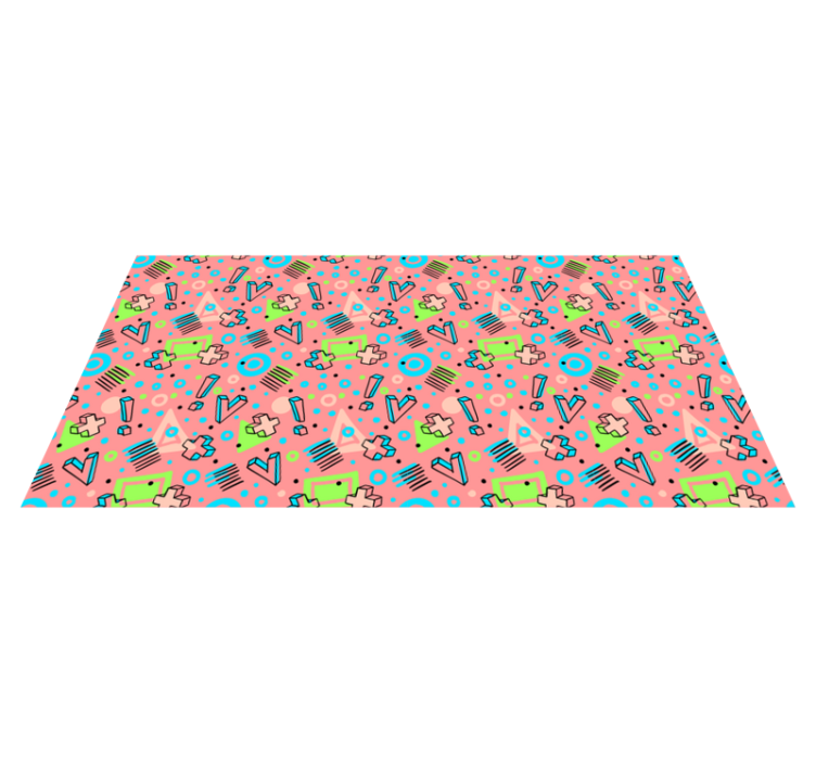 Playful Geometrics kids vinyl rug - TenStickers