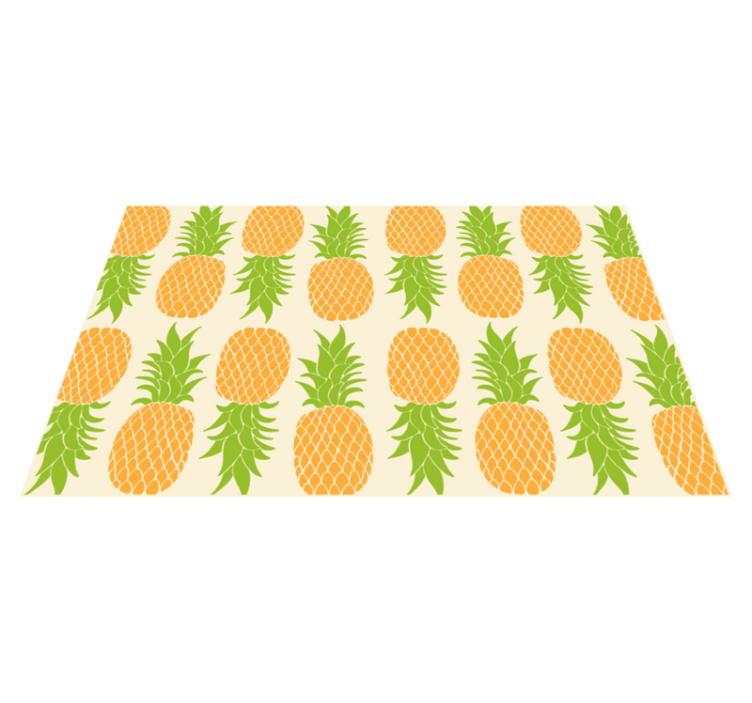 Pineapple Pattern floral vinyl rug - TenStickers