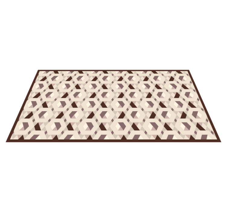 Beige hexagons geometric rugs - TenStickers