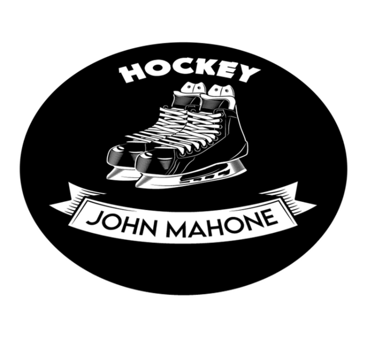 Custom Hockey Decor custom vinyl rug - TenStickers