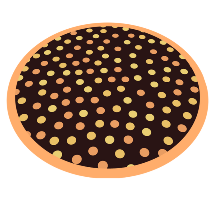 Polka Dotted Circle striped vinyl rug - TenStickers