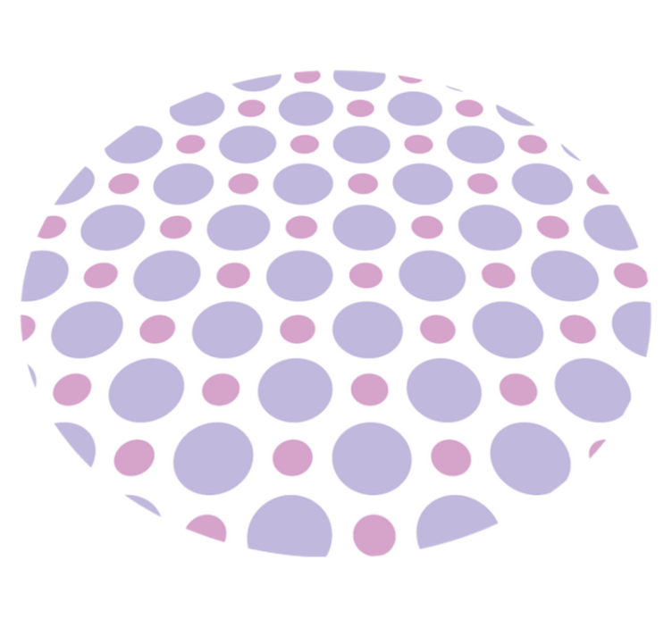 Circular Dot Pattern striped vinyl rug - TenStickers