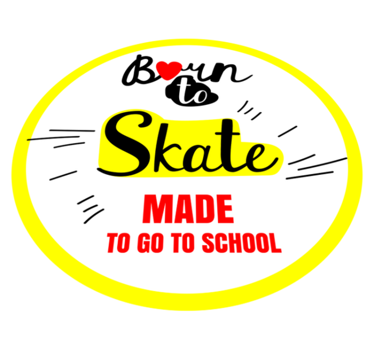 Born to Skate custom rugs - TenStickers