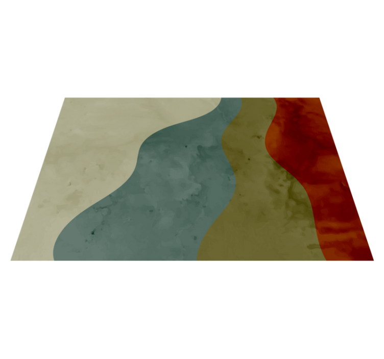 Abstract Wave Patterns living room vinyl rug - TenStickers