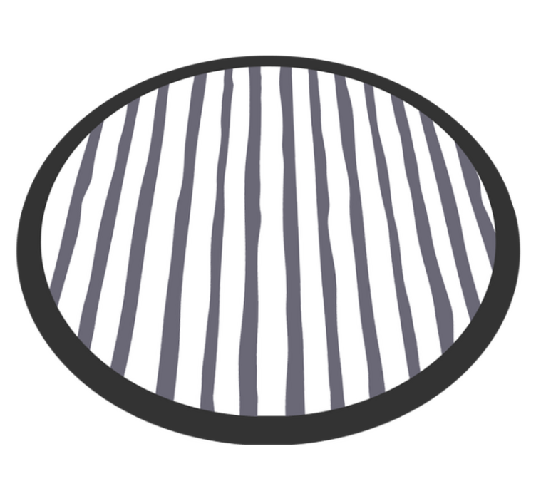 Striped Oval Concept striped vinyl rug - TenStickers