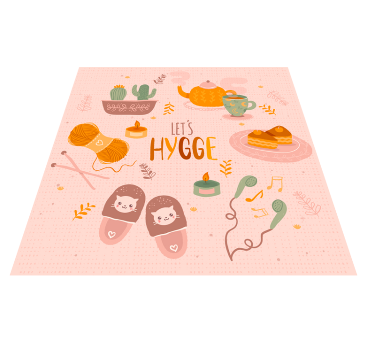 Let's hygge cozy design teen vinyl rug - TenStickers